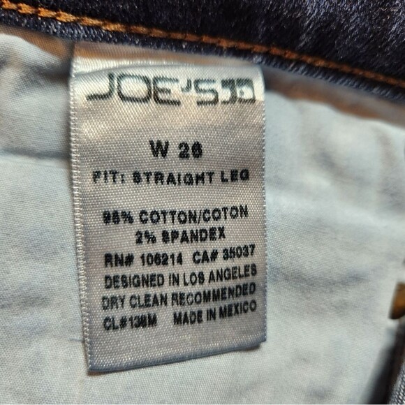 Joes Jeans Straight Leg Classic‎ Mid Rise Dark Blue Denim Stretch 26 - Picture 9 of 9
